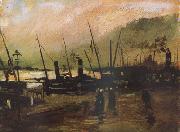 Vincent Van Gogh Quayside wtih Ships in Antwerp (nn04) Sweden oil painting artist